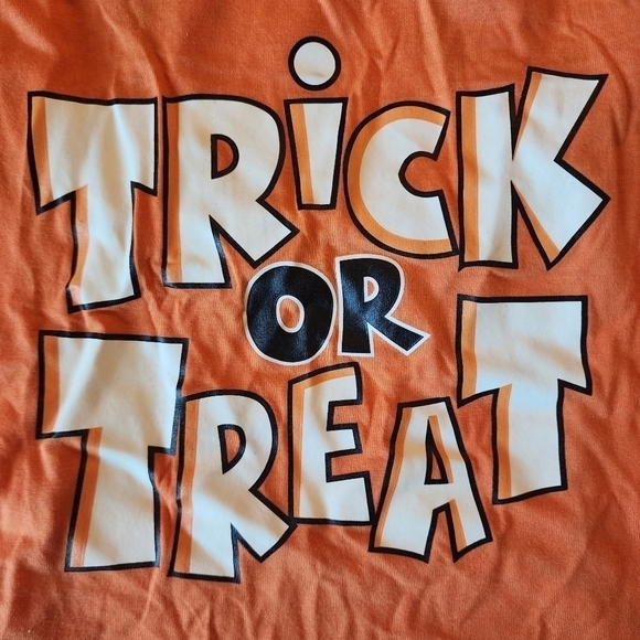 NWT Thrills & Chills Dog Halloween Tee Size Large L "Trick or Treat" Orange New - Picture 3 of 6